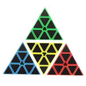 Cubo Pirámide de Velocidad, Cubo Triangular con Adhesivos de Fibra de Carbono, Rompecabezas de Cubo Mágico para Niños, Desarrollo de Inteligencia, EXW - Product Image 2