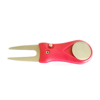 Fabricant d'accessoires de golf Promotion Golf Divot Tool Custom avec marqueur de balle personnalisé et fourche pliante
