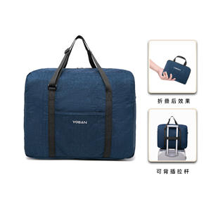 Sac de sport en toile Oxford unisexe de haute qualité personnalisé, motif de ceinture, fermeture à glissière, sac de voyage de week-end noir - Product Image 5