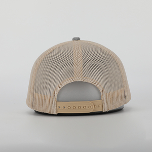 Bán Buôn OEM Tùy Chỉnh Thiết Kế Logo Thấp Moq Chất Lượng Cao 6 Bảng Màu Xám <span class=keywords><strong>Snap</strong></span> Trở Lại Hat Lưới 112 Trucker Cap Với Vá Da - Product Image 5