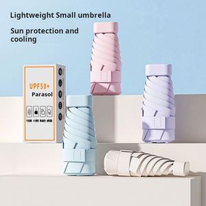 5-Fold Lightweight Promotional Colorful Garden Umbrella Easy Carry Travel Size with Manual Control and Handbag - Product Image 2