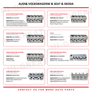 Cabeza de Cilindro de Gasolina Turbo 1.8T 20V 06A103351G 06A103351J ACHW370 <span class=keywords><strong>AMB</strong></span> BFB para VW Golf Passat Beetle Audi A4 A6 Skoda Octavia - Product Image 4