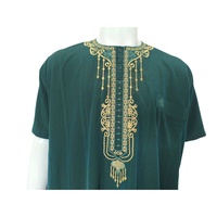 Ropa musulmana tradicional transpirable de poliéster de alta calidad de Thobe modesto de estilo marroquí elegante para hombre para novedad de verano