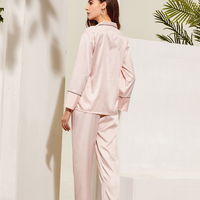 Fung 60012023 Vente en gros de pyjamas de luxe grande taille, thermiques, respirants, unis, à manches longues, ensemble 2 pièces, élasthanne + polyester, pour femmes