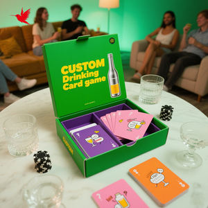 제조 업체 공장 사용자 정의 풀 컬러 친환경 종이 연결 보드 게임 카드 인쇄 성인 질문 음주 놀이 - Product Image 1