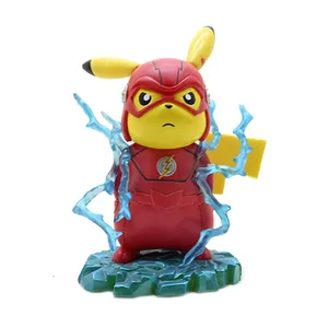 Venda quente estilo pokeman anime figura brinquedo moda pvc desenhos animados pika chu anime figura boneca caixa cega