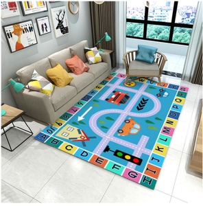 Alfombras Infantiles Educativas de Terciopelo de Cristal de Cachemira Impresas en 3D de 120x170 cm, Alfombras para Dormitorio Infantil - Product Image 2