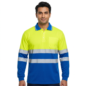 Camiseta de Seguridad Reflectante de Alta Visibilidad para Construcción, Manga Corta, Transpirable, Poliéster/Algodón, Impresión por Transferencia de Calor, Ropa de Trabajo Unisex - Product Image 1