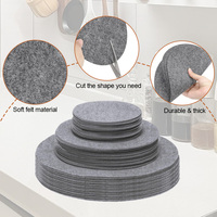 Sous-plats ronds en feutre personnalisés, résistants à la chaleur, anti-rayures, faciles à nettoyer, pour table à manger, salon, table basse, pour ensemble de 9 pièces