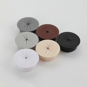 ABS redondo 60-caja de alambre muebles gabinete cableado agujero cubierta computadora escritorio cubierta escritorio roscado agujero cubierta - Product Image 3