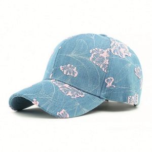New Women Fashion Ethnic Style Jacquard Flower Baseball Cap Outdoor Sun Hat Denim <b>Sunscreen</b> Sports Hat - Product Image 6