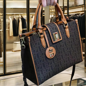 GRANDZ New Women's Classic Geometric Waterproof Genuine Leather Satchel Crossbody <b>Bag</b> Cotton Lining Zipper Hasp Closure 2-2.9L - Product Image 2