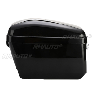 1 Par de Maletas Laterales Universales para Motocicleta de 30L, Negras/Blancas, Caja Rígida para Tanque de Combustible, Alforjas para Harley Honda - Product Image 4