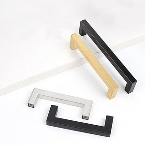 Thép không gỉ Ống Vuông xử lý cho tủ quần áo và tủ ngăn kéo dài cửa xử lý trong vàng Nordic vòng ống t-loại xử lý - Product Image 4