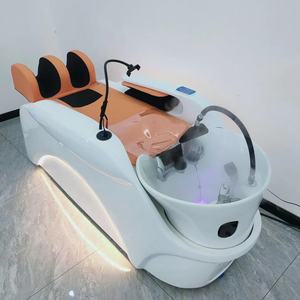 Table de coiffure <span class=keywords><strong>Toto</strong></span> neuve avec miroir LED, lavabo et chaise / Lit de massage pour shampoing et soin capillaire - Product Image 5