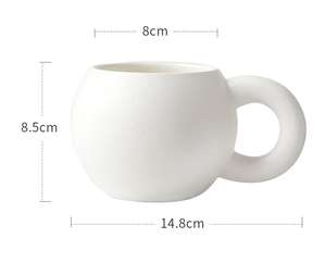 Ensemble de tasses de sable en céramique durable et mate <span class=keywords><strong>pour</strong></span> micro-ondes Célébrité <span class=keywords><strong>Internet</strong></span> Grandes oreilles Chubby Design en forme de planète Style nordique - Product Image 6