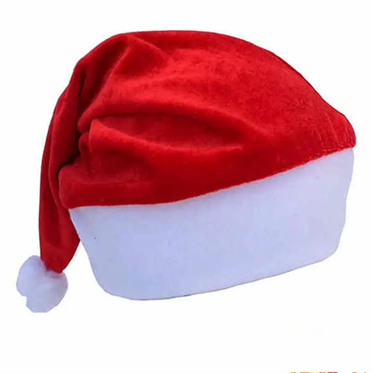 Festival Party Decoration Red Xmas Cap Non Woven Ultra Soft Santa Hats Children Adult Classic Santa Claus Christmas Hat
