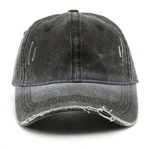 OEM Low Moq personalizar bordado Logo 6 paneles de algodón lavado ala curva gorra de béisbol ajustable desgastado en blanco papá sombrero - Product Image 2