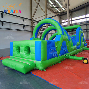 2025 Hot Bán Inflatable nhảy khóa học trở ngại Bouncer nhà chạy đi xe trượt cho thuê Inflatable trò chơi thể thao leo lên lâu đài thiết bị - Product Image 6