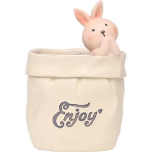 กระถางเรซิ่นรูปสัตว์การ์ตูนสำหรับปลูกไม้อวบน้ำ ตกแต่งโต๊ะทำงานหรือบ้าน ของขวัญน่ารัก - Product Image 5