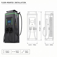 Chargeur de batterie EV MIDA 160kW 180kW 200kW à entrée CC CCS2 OCPP pour systèmes de stockage d'énergie BESS avec entrée CC à large plage de tension