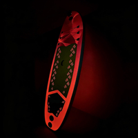 Planche de paddle lumineuse 500D 1000D avec éclairage LED, planche de surf gonflable lumineuse