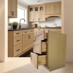 DB12-DB36 Envío Gratuito Gabinetes de Roble Blanco para Proyectos Habitacionales |   Almacén de EE. UU. |   Gabinetes de Cocina de Madera Maciza con Cajones - Product Image 1