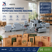 Ligne de production de sacs en papier à fond carré haute vitesse 450TG, machine à sacs en papier pour épicerie, supermarché