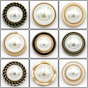 Nút Áo Tweed hai mặt sang trọng nút kim loại ngọc trai vàng mờ nhắm mục tiêu cho áo khoác cao cấp - Product Image 2