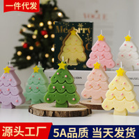 Ensemble cadeau de bougies parfumées en cire de soja faites à la main pour Noël, vente en gros, boîte cadeau en forme d'arbre avec des senteurs délicieuses