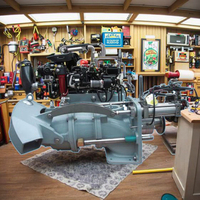 Pompe de propulsion à jet d'eau marine à démarrage électrique 50~220 kW, moteur diesel 2 temps refroidi par air, multicylindre Euro 2 pour bateau