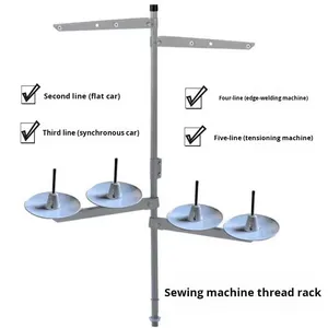 Computer Flatbed Overlock Sewing Machine Synchronized Interlock <strong>Thread</strong> <strong>Stands</strong> (Second/Fourth/Fifth) Industrial Use China Origin - Product Image 2