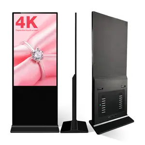 Kiosk digital de assinatura, 65 polegadas, media player, piso, tela sensível ao toque, monitor para anúncio, android, wifi, lcd