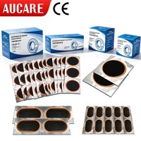 AUCARE Kit de réparation de chambre à air auto-adhésif en caoutchouc, 20 pièces/boîte, tailles mixtes, pour réparation de crevaison de vélo, moto, voiture, usage d'urgence