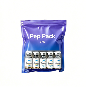 Custom Folding Carton Single Peptide 3ml 10ml Vial Boxes case <strong>Silver</strong> Stamping 3ml Peptide Vial Packaging <strong>Box</strong> with Plastic Tray - Product Image 4