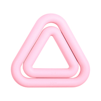 Ensemble d'haltères en silicone pour la salle de sport à domicile, accessoires de fitness, 7 lb et 10 lb, poids libres triangulaires unisexes, anneau de puissance