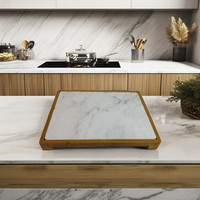 Égouttoir à vaisselle écologique moderne Youlike en bambou naturel et pierre de diatomite pour cuisine et table de salon
