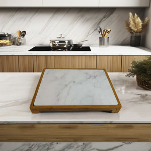 แผ่นรองจานไม้ไผ่ดูโอมาตไนต์แบบเป็นมิตรกับสิ่งแวดล้อม ทันสมัย สวยงาม สำหรับใช้ในครัวและห้องนั่งเล่น - Product Image 3