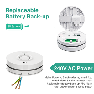 <span class=keywords><strong>Détecteur</strong></span> <span class=keywords><strong>de</strong></span> <span class=keywords><strong>fumée</strong></span> photoélectrique filaire et <span class=keywords><strong>sans</strong></span> <span class=keywords><strong>fil</strong></span> RF <span class=keywords><strong>interconnecté</strong></span> Activfire AS3786 Australie avec télécommande, alarme 85 dB, blanc ABS - Product Image 5