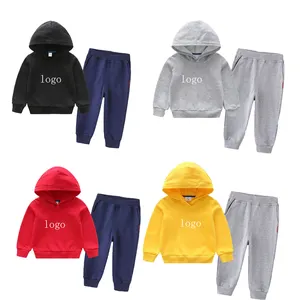 100% cotton new clothing set kid hoodies sets customized sweat suits kids sets two piece kids sweat suits custom