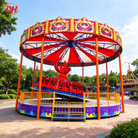 Manège Phoenix Turntable Ride de qualité commerciale pour 24 passagers, unité durable pour projets de parcs d'attractions extérieurs à long terme