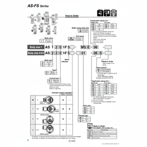 Modèle de contrôleur de vitesse pneumatique SMC AS2201FS1-01-06S pièce pneumatique haute Performance - Product Image 1