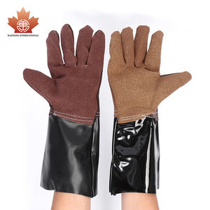 Guantes de Trabajo de Seguridad para Soldadura de Cuero Industrial con Puño Largo Resistentes al Calor en Color Aleatorio - Product Image 2