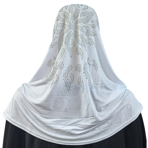 Pañuelo musulmán para la cabeza para mujeres y niños, Hijab musulmán de piedras, chal, bufanda suave, Jersey, gorros, Islámico