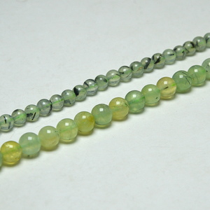 Natural Prehnite <strong>Beads</strong> 6mm 8mm Round Smooth <strong>Beads</strong> with <strong>Black</strong> Inclusions for Jewelry Making, DIY Healing Crystal Stone <strong>Beads</strong> - Product Image 6