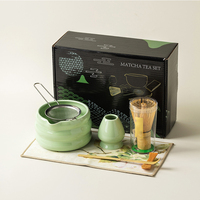 Vente en gros de nouveaux ensembles d'outils de bol à matcha de luxe réutilisables de 7 pièces avec une belle boîte-cadeau pour les cadeaux de vacances