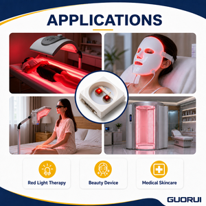 GUORUI Çin Yüksek Kaliteli 3030Red620nm 0.5W 1WSMD Led Diyot Sıcak Beyaz LM281B Kırmızı Işık Terapisi için - Product Image 4