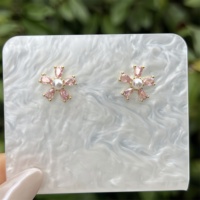 Boucles d'oreilles à tige en zircon plaqué or 18 carats, plusieurs styles pour les vêtements quotidiens des femmes, cadeau rétro élégant