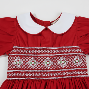 Robe de Prince de bonne qualité pour enfants robes de haute qualité décontractées en gros à manches courtes ODM OEM à fleurs smockées nouvelle mode bébé fille - Product Image 1
