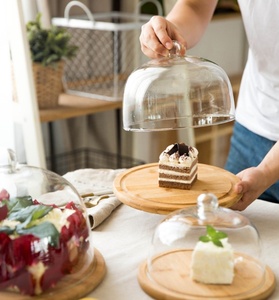 Wholesale Handcrafted clear <strong>Glass</strong> <strong>Cake</strong> <strong>Domes</strong> Cover - Product Image 6